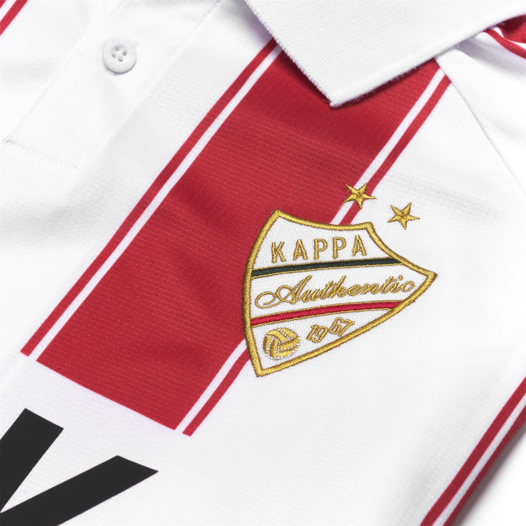 Kappa Oden L/Sleeve Jersey White / Red / Black Omini detail - Kappa