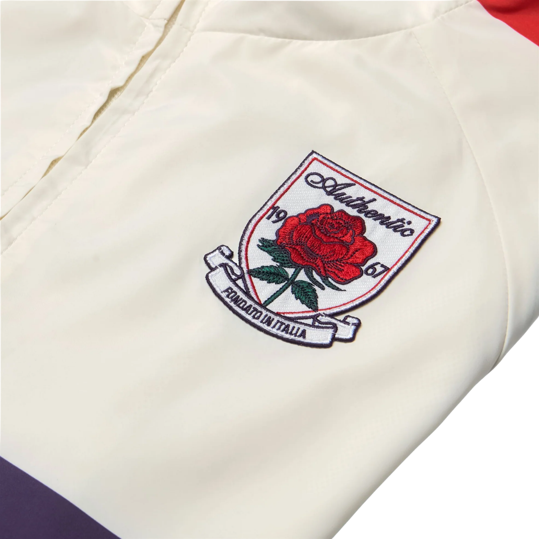 Kappa Authentic Osader Track Jacket White Natural / Violet Anil Omini logo detail - Kappa